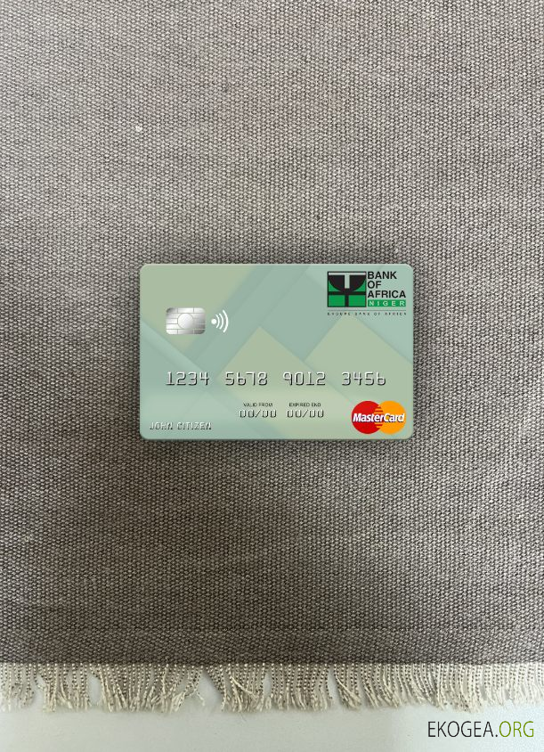 Recto photolook mastercard de la Banque d'Afrique du Niger